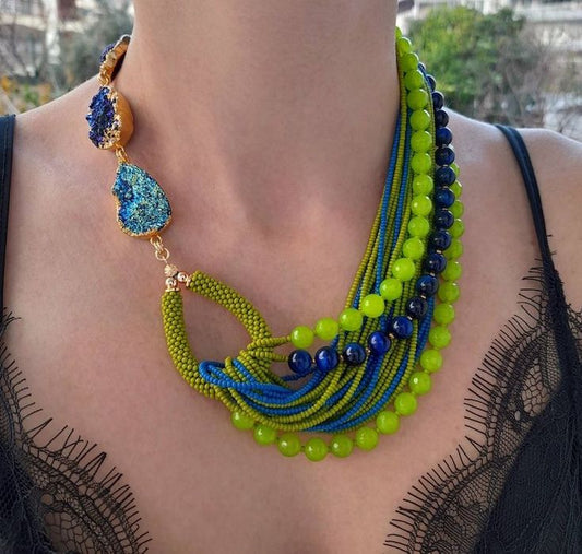 Colorful Boho Beaded Necklace