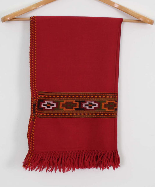 Kullu Handloom Kinnauri Design Pure Wool Shawl:
