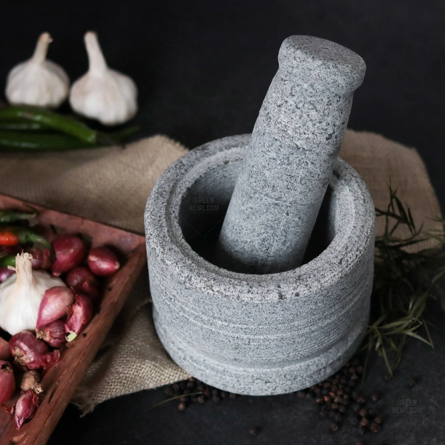 Stone Mortar and Pestle