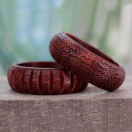 Wooden Carved Bangles