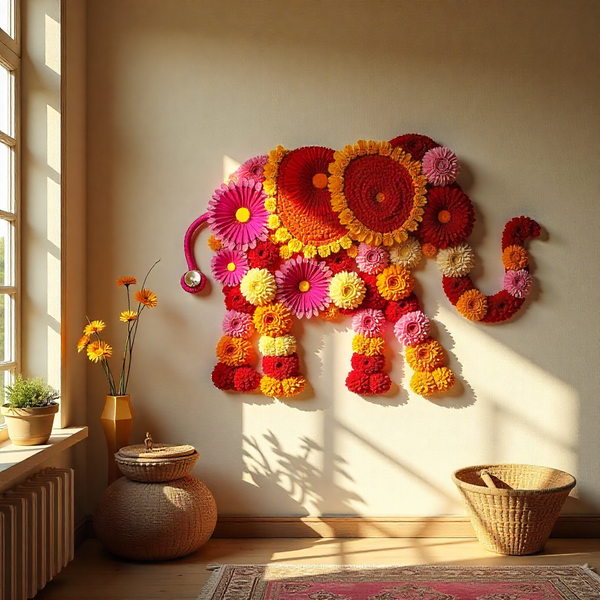 Flower Lippan Wall Hanging