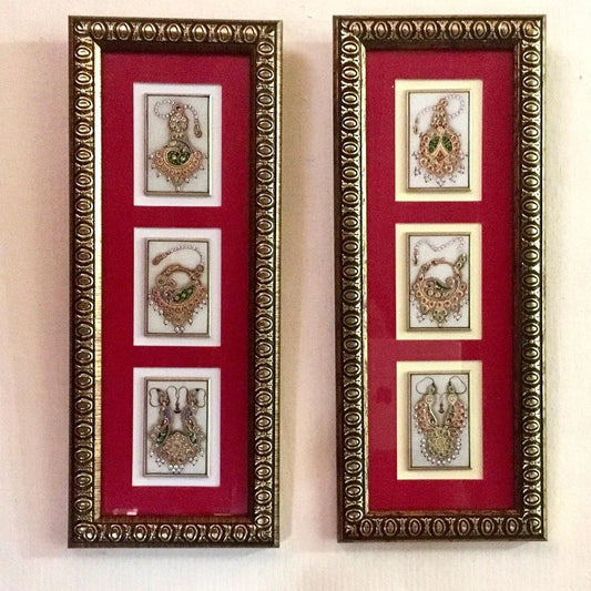 Handcrafted Jewellery Painting (Set of 2)