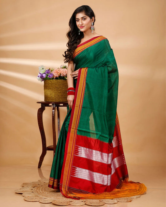 NISHIGANDHA: ILKAL HANDLOOM COTTON SAREE