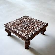 Carved Sheesham Pooja Chowki
